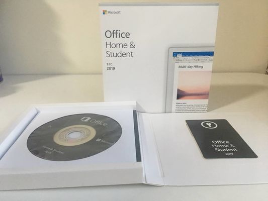 Casa de Microsoft Office 2019 e estudante originais Retail Key Card